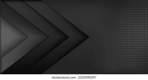 Luxury abstract modern technology background, futuristic concept. Illustration art, geometric shape, light grey color, arrow concept pattern with grey and black colors