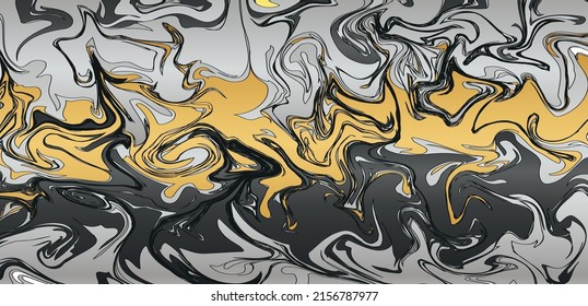 pintura abstracta de lujo para cuadros, diseño de arte en blanco y oro negro. Diseñador de mármol