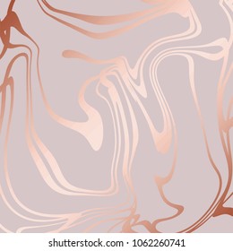 Luxus abstraktes Muster mit Nachahmung von Rosengold. Eleganter dekorativer Hintergrund für Design