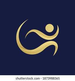 Luxury Abstract People Logo Design Template