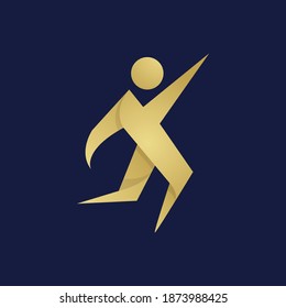 Luxury Abstract People Logo Design Template