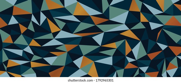 Luxury  abstract polygon artistic geometric with gold line background. Decorating in pattern of premium polygon style for ads, poster, cover, wallpaper, print, artwork.  Vector illustration.
