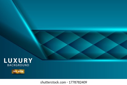 luxury abstract premium blue vector background with blue line.Overlap layers with paper effect. digital template. Realistic light effect .vector illustration.