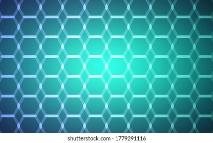 banner de fondo de vector verde premium abstracto de lujo con línea azul.capas de superposición con efecto de papel.Efecto de luz realista sobre fondo hexagonal texturizado.ilustración vectorial