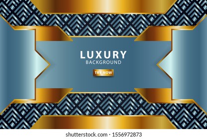 luxury abstract premium silver gold vector background with gold line.Overlap layers with paper effect. digital template. Realistic light effect on textured  triangle background.vector illustration.