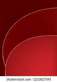 Luxury abstract red background with golden lines sparkle shapes. Illustration from vector about modern template design for a sweet and elegant feeling.