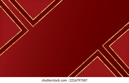 Luxury abstract red background with golden lines sparkle shapes. Illustration from vector about modern template design for a sweet and elegant feeling.