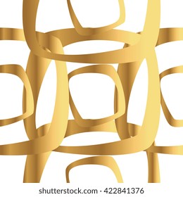 Luxury abstract seamless pattern. Golden squares on white background. Elegant vector illustration for print, package design, wrapping, textile