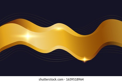 luxury abstract shape gold vector background