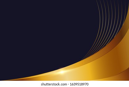 luxury abstract shape gold vector background