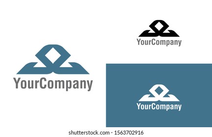 Luxury abstract shape logo design template. Creative vector emblem, for icon or design concept.