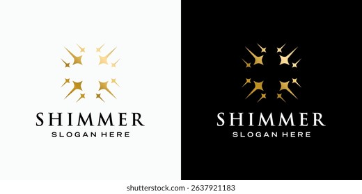 Luxury abstract star vector logo design with modern, simple and clean style. Icon for business, cosmetics and beauty, fashion and personal branding.