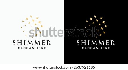 Luxury abstract star vector logo design with modern, simple and clean style. Icon for business, cosmetics and beauty, fashion and personal branding.