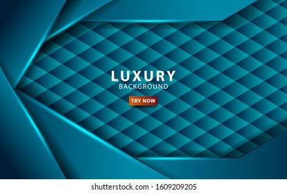 luxury abstract technology blue vector background with blue line.Overlap layers with paper effect. digital template. Realistic light effect on textured hexagon background.vector illustration.
