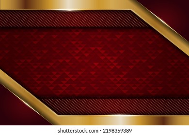 Luxury Abstract Textured Red Maroon Background with Elegant Glowing Golden Line