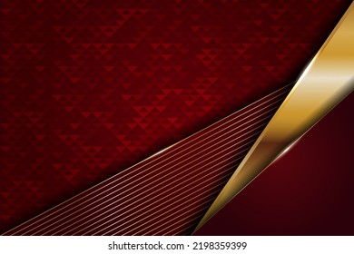 Luxury Abstract Textured Red Maroon Background with Diagonal Glow Golden Line