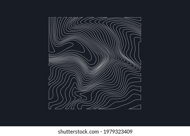 luxury Abstract vector wavy line background of doodle hand drawn lines. Monochrome wave pattern. Coloring book page. Black white wallpaper.