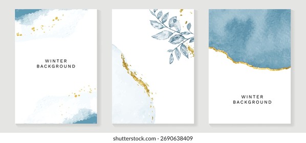 Luxury abstract watercolor background vector illustration with minimal floral and elegant decoration