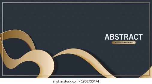 Luxury abstract wave style background