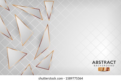 luxury abstract white background combine with golden line. Modern background template design