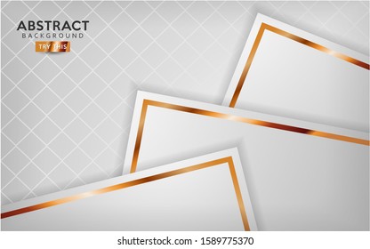 luxury abstract white background combine with golden line. Modern background template design