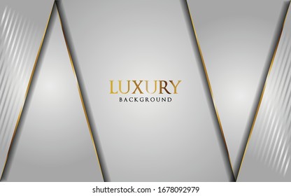 Luxury abstract white background with golden lines
