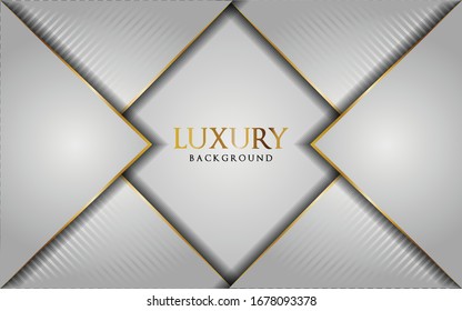 Luxury abstract white background with golden lines