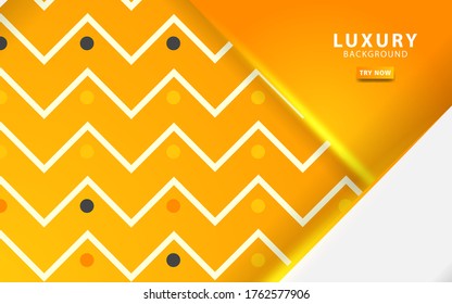 luxury abstract yellow background banner design with gold line. Overlap layers with paper effect. digital template.