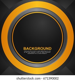 luxury abstract yellow circle background banner vector illustration
