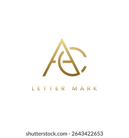 Luxury AC CA Monogram Logo Design – Golden Gradient Lettermark, Modern Elegant Initials Symbol, Premium Branding Icon.
