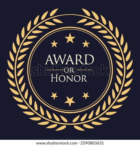 Luxury Achievement Badge Logo Vector Illustration – Elegant Award Emblem Design