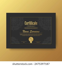 Luxury achievement certificate best award diploma design