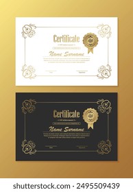 Luxury achievement certificate best award diploma design