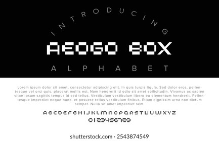 Luxury Aeogo Box alphabet letters font for logo