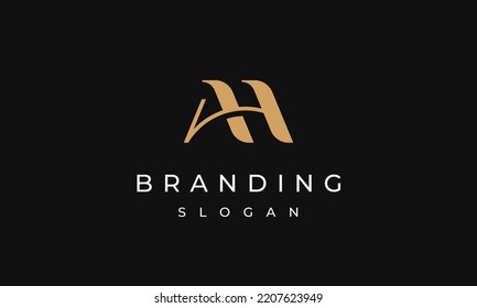 Luxury AH Logo - Letters AH Monogram svg
