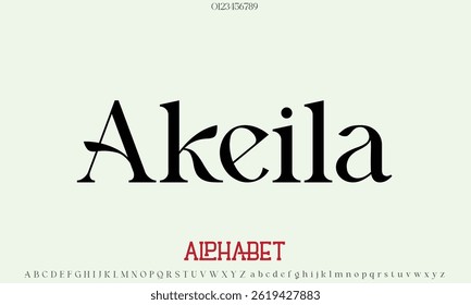 Luxury Akeila alphabet letters font for logo