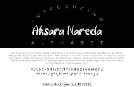 Luxury Aksara Nareda alphabet letters font for logo