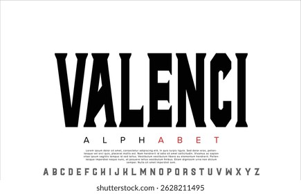 Luxury Al Valenciaga alphabet letters font for logo