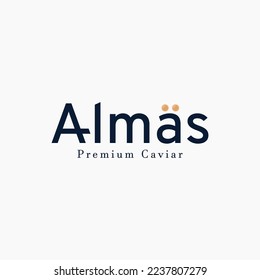 diseño vectorial de logotipo icónico Almas de lujo con estilo moderno, elegante y minimalista aislado en fondo blanco. 