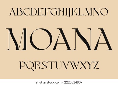 Luxury alphabet display font vector