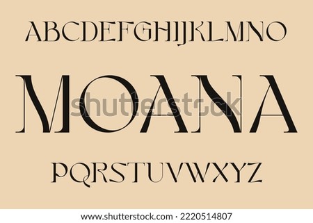 Luxury alphabet display font vector