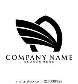 Luxus Ein Alphabet mit Adler-Logo-Design