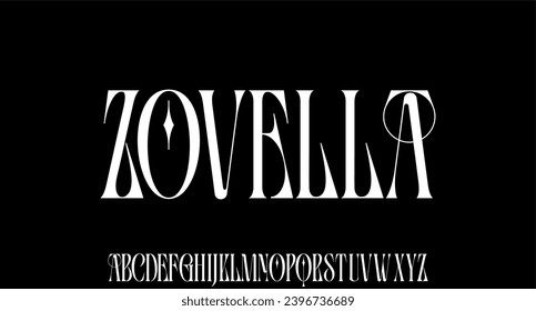 luxury alphabet font vector typeset