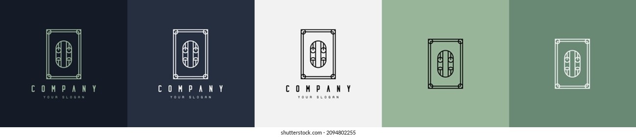 luxury alphabet letter frame symbol logo template. Logo design. Vintage logo. Retro logo.