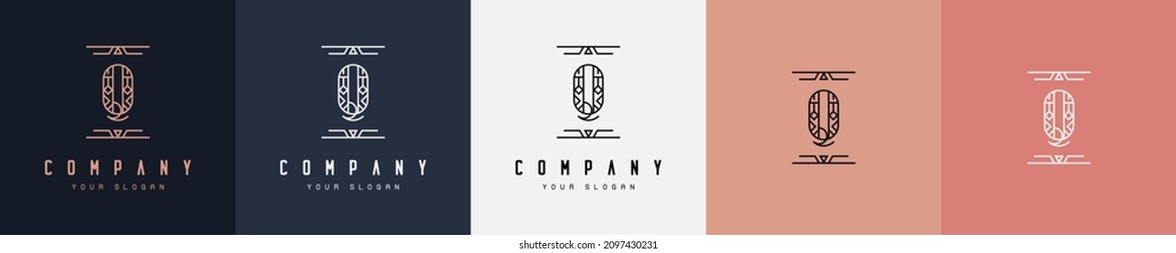 luxury alphabet letter frame symbol logo template. Logo design. Vintage logo. Retro logo.