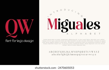 Luxury alphabet letters font. Classic Lettering Minimal Fashion Designs. Typography serif simple wedding logo fonts and number. vector illustration 05