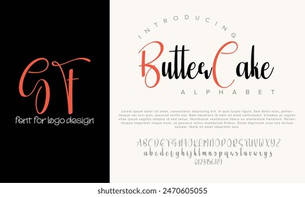 Luxury alphabet letters font. Classic Lettering Minimal Fashion Designs. Typography serif simple wedding logo fonts and number. vector illustration
