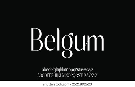 Luxury alphabet letters font. Classic Lettering Minimal Fashion Designs. Typography sans serif simple wedding logo fonts and number. vector illustration