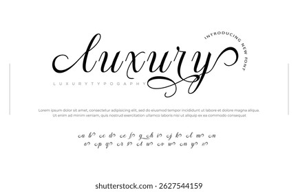 Luxury  alphabet letters font. Classic Modern Serif Lettering Minimal. Typography and number decoration fonts for branding, wedding, logo.