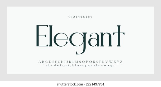 Luxury alphabet letters Font. Minimal modern urban fonts for logo, brand etc. Typography vector illustration